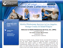 Tablet Screenshot of mobilephlebotomyservicesinc.com